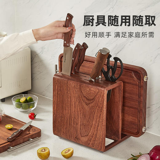 初心| 乌檀木大容量刀具菜板架刀架 商品图2