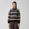 【半高领条纹撞色羊绒衫】羊绒世家秋冬新品女士100%山羊绒内搭保暖毛衣 商品缩略图0