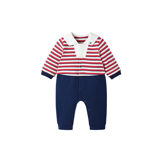 [商场同款]英氏婴儿衣服男宝宝童装连体衣2024春季新生儿爬服 商品图4