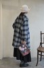 (5折) HARVESTY 羊毛混纺复古格纹外套大衣 商品缩略图4