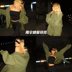 新品上身 | 军绿棉服穿搭分享💞有多显白我不说！