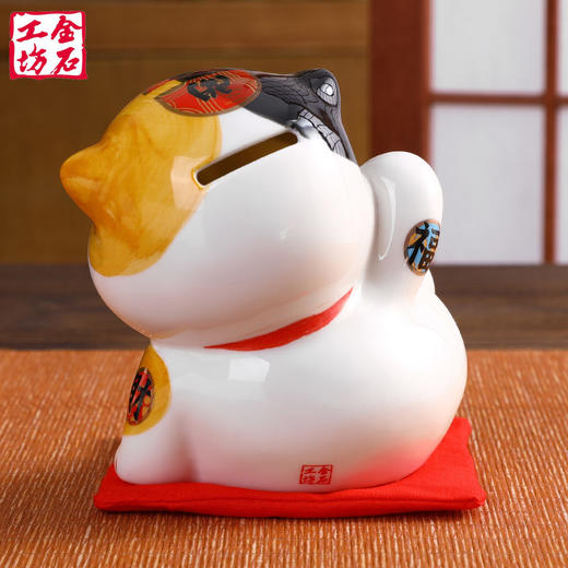 金石工坊招财猫小摆件陶瓷创意办公桌面饰品可爱送朋友礼物储蓄罐 商品图2