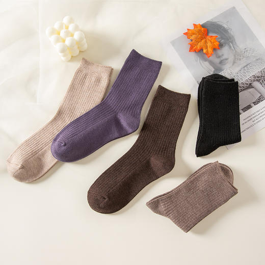 【耐尔】双针丝光羊毛女袜 商品图1