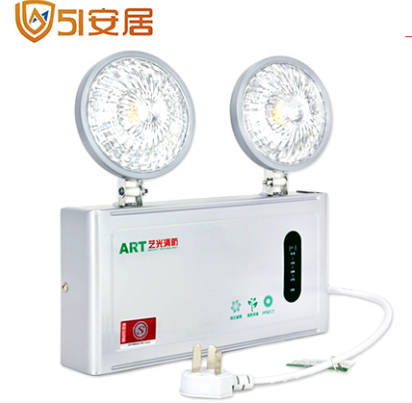 消防应急灯 产品尺寸：260*255*55mm 挂孔间距：210mm 主电功率：1W