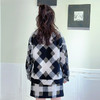 圣三利女装新秋冬季休闲短款格子羊毛上衣外套SL321A06 商品缩略图2