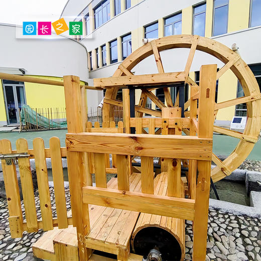 户外自然教育无动力实木脚踏水车 商品图1