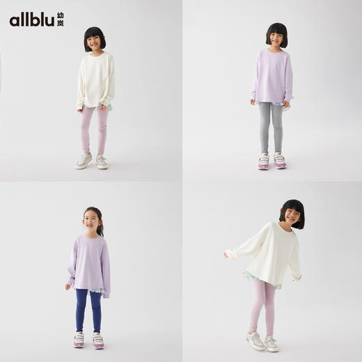 【春Vol.1】幼岚舒适百搭灵动飘逸裙摆卫衣24春季新款儿童女童柔软小A摆卫衣ZY 商品图2