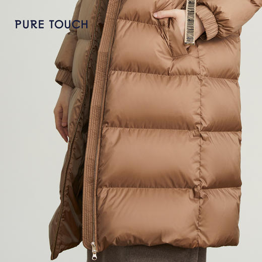 pure touch女士中长款羽绒服白鸭绒保暖时尚冬季流行外套防风新款 商品图2