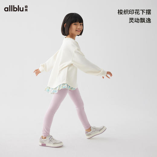 【春Vol.1】幼岚舒适百搭灵动飘逸裙摆卫衣24春季新款儿童女童柔软小A摆卫衣ZY 商品图1