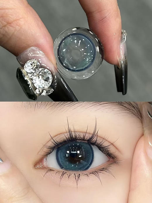 【大直径半年抛】Jellydoll-秘镜蓝-14.5mm【半年抛 0-1000度 含525/575】 商品图1