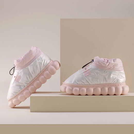 【“暖气房间”❗️防雨布丸子棉鞋】室内外随心穿，丸子包跟超舒服，新款棉拖鞋女冬季保暖防滑情侣居家室内卡通防水丸子包跟鞋子男冬父亲节礼物新年礼盒年货礼盒 商品图1