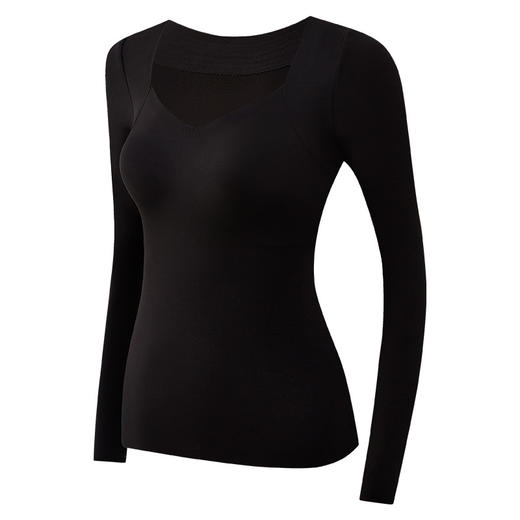 秋冬【复古领可外穿打底衫】带胸垫 免穿内衣 长袖百搭 保暖内衣女 商品图5