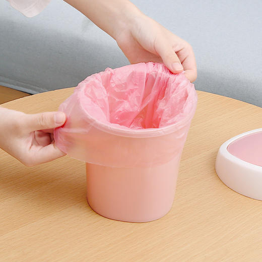 心选丨「9.9元包邮！三色可选」桌面垃圾桶 居家日用客厅塑料小号有盖迷你桌用创意可爱纸篓桌上收纳整理拉圾筒 商品图1