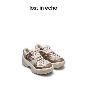 [捡漏价]lost in echo2024春季新品复古扭转鞋面网布异形厚底拼接运动鞋