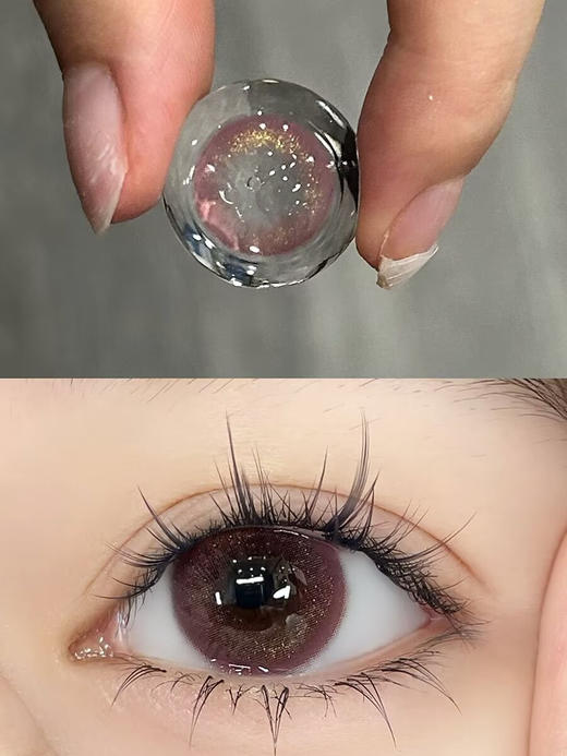 【中直径半年抛】Jellydoll-金箔玫瑰-14.2mm【半年抛 0-1000度 含525/575】 商品图1