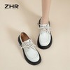 ZHR厚底系带小皮鞋女2023新款两穿英伦单鞋松糕底鞋子ins百搭女鞋 商品缩略图6