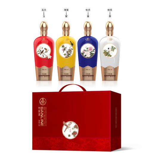 【会员价268】五粮液生态  华彩人生 竹荪酒 52度 500ml x4 商品图3