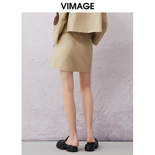 VIMAGE纬漫纪春季新款高腰时尚包臀短裙半身裙V2106704 商品图4