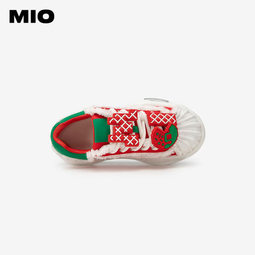 MIO米奥春季拼色中跟休闲板鞋贝壳圆头显瘦圣诞饼干鞋女鞋M241529330 商品图2
