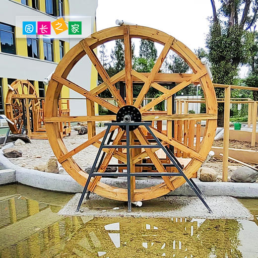户外自然教育无动力实木脚踏水车 商品图3