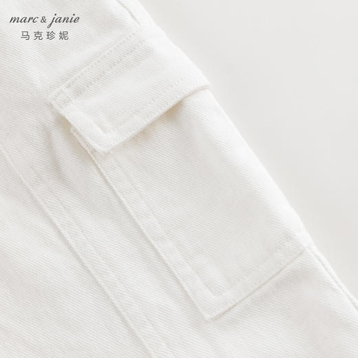 马克珍妮男童时尚拼接立体口袋牛仔裤儿童工装裤束脚裤春款240192 商品图3