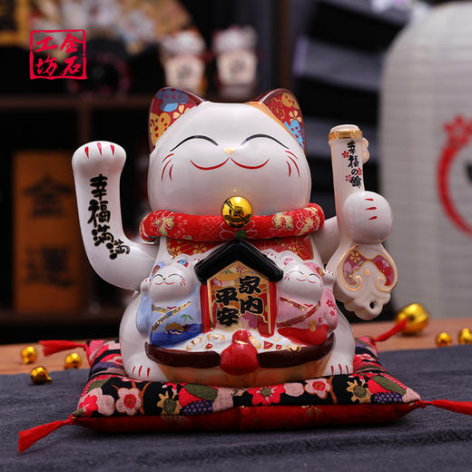 金石工坊招财猫摆件店铺开业创意礼品家居客厅发财猫自动右手摇手 商品图4