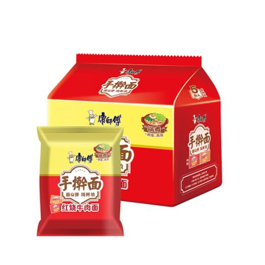 康师傅手擀面红烧牛肉面100g*5袋 商品图0
