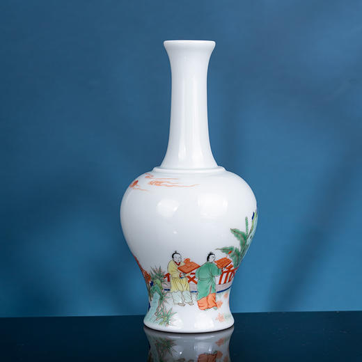 青花五彩加官进爵摇铃尊 商品图3