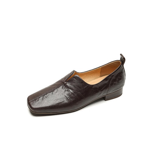 春秋纯色简约，森系低跟浅口真皮单鞋YCJX-H-2621 商品图14