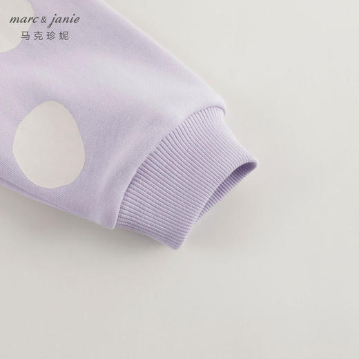 马克珍妮女童超舒棉波点网纱拼接卫衣 儿童上衣春装新款240075 商品图3