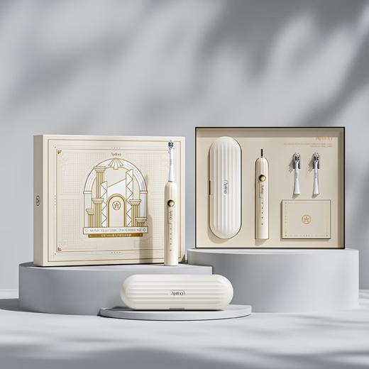 ApiYoo艾优全自动防水成人声波电动牙刷T11-A情侣生日节日礼物 T11-A米白色 商品图0