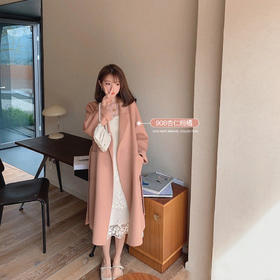 金蘑菇菇【黑标系列 羊绒大衣】经典永恒 轻奢级别双面呢外套女