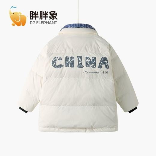 胖胖象冬装男女童外套新款儿童时髦假两件牛仔羽绒服聚 商品图5