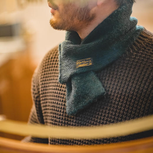 马登工装美式复古仿马海毛针织小围巾防风保暖毛线围脖秋冬季男女 商品图4