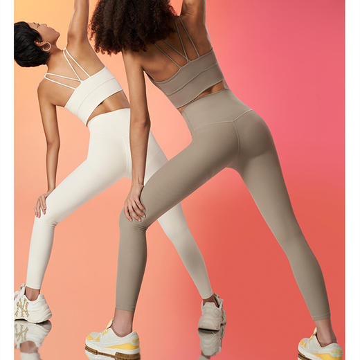 跃牌【轻匀系列】细罗纹瑜伽健身裸感九分裤90083 商品图4