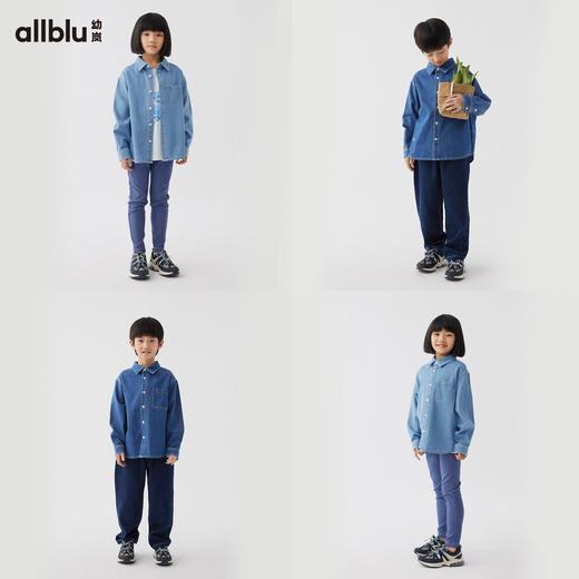 【春Vol.1】幼岚24春新款blublu牛仔衬衫ZY 商品图2