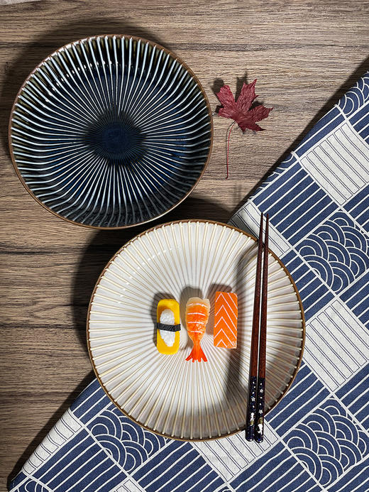 【清仓特惠3折，仅2件，无货退款】美浓烧复古窑变十草陶瓷餐具大深盘中钵日式餐碗汤碗 商品图3