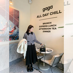 <曾小咸推荐> 【岛屿来信】灰色毛衣+半身裙