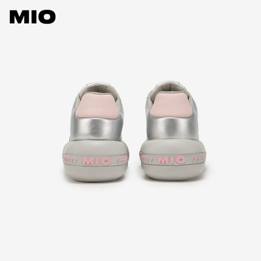 MIO米奥春季圆头高跟拼色休闲鞋时尚厚底舒软面包鞋女M241586233 商品图4