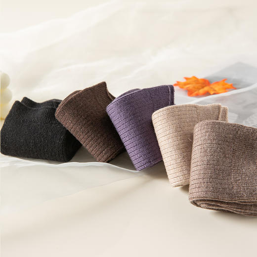 【耐尔】双针丝光羊毛女袜 商品图4