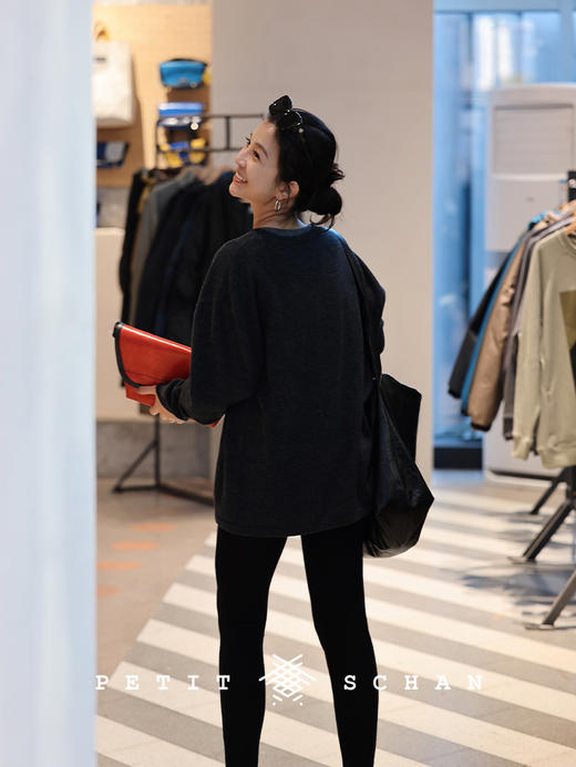 PETIT SCHAN小闪 CLO#408 Time flies 似水年华 秋冬绵羊毛山羊绒混纺大V领套头衫/圆领无袖 商品图7