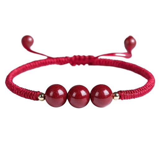 【86%高含量真朱砂 送精美礼盒】本命年朱砂手串红手绳转运珠小红绳手链女男红绳手工编织礼物 商品图4