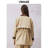 VIMAGE纬漫纪春季新款修身显瘦洋气抽绳撞色外套女V2104702 商品缩略图4