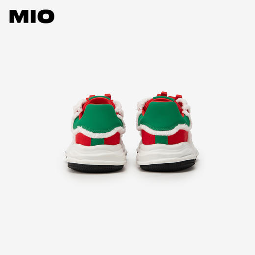 MIO米奥春季拼色中跟休闲板鞋贝壳圆头显瘦圣诞饼干鞋女鞋M241529330 商品图4