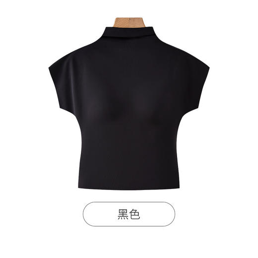 秋冬【短袖半高领保暖背心】免穿文胸 可外穿 时尚百搭 打底内衣女 商品图5
