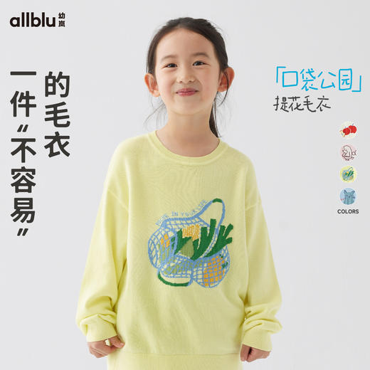 【好友特惠-口袋公园系列】幼岚24春新款儿童提花毛衣ZY 商品图5