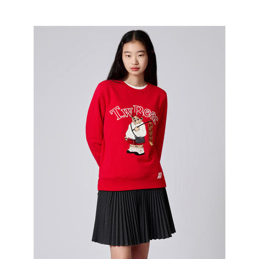 TeenieWeenie小熊卡通字母卫衣女春季女卫衣TTMA241102P 商品图3