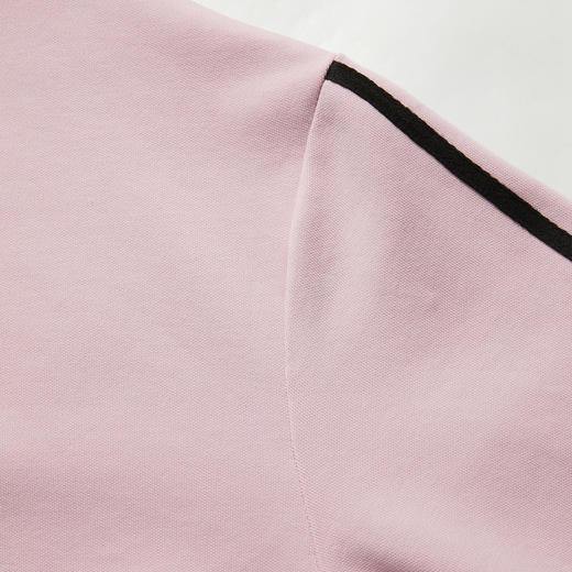 西遇美式侧边条字母印花卫衣春季新款校园风落肩粉色圆领上衣D0340213 商品图5