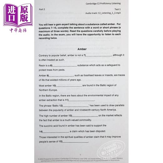 【中商原版】Listening C2 Six practice tests for Cambridge C2 Proficiency 听力提升 剑桥CPE考试C2等级模拟练习测试2022 商品图10