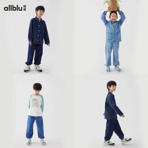 【春季特惠】幼岚24春新款blublu牛仔束口裤牛仔裤ZY 商品图2